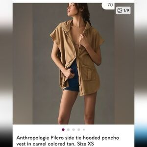 Anthropologie Camel Sleeveless Vest